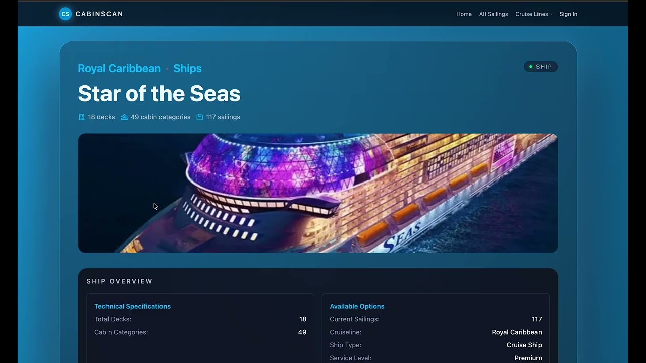 CabinScan:  Find the Best Cruise Cabins Quickly!
