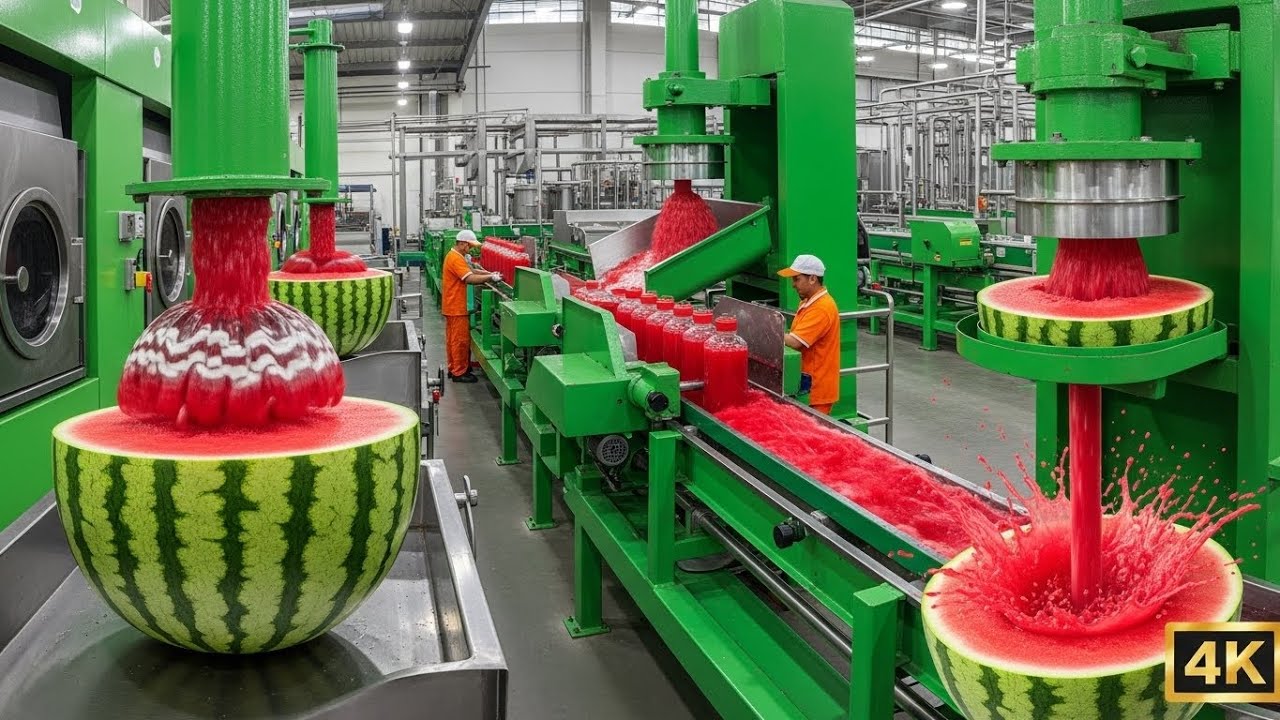 How Watermelon Juice Is Made | Inside a State-of-the-Art Juice Factory