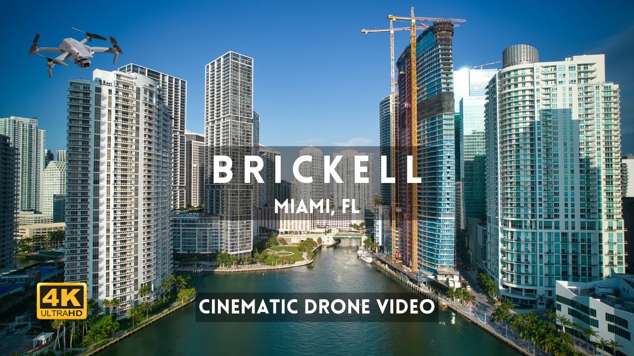 Aerial view of Brickell 2021 - [4k Miami Cinematic Drone Video] 
