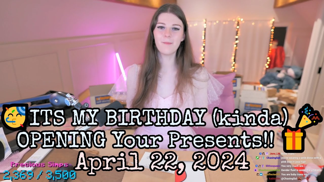 F1NN5TER 2024-04-22 Stream: 🥳ITS MY BIRTHDAY (kinda) 🎉 OPENING Your Presents!! 🎁