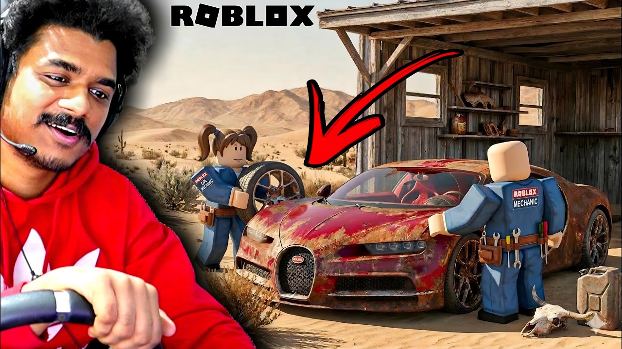 RESTORING A SUPER CAR FROM DESERT IN ROBLOX 🔥@jellybeanplayss