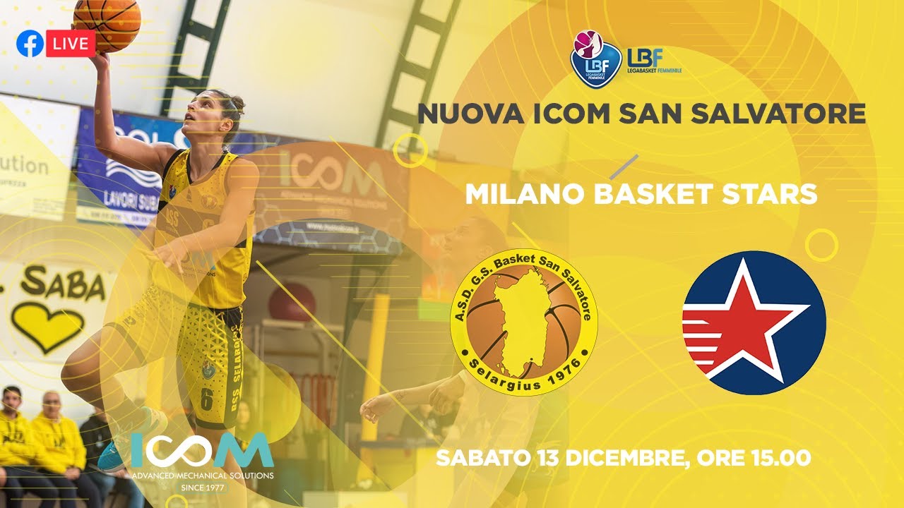 BASKET A2F | NUOVA ICOM SAN SALVATORE 🆚 MILANO BASKET STARS