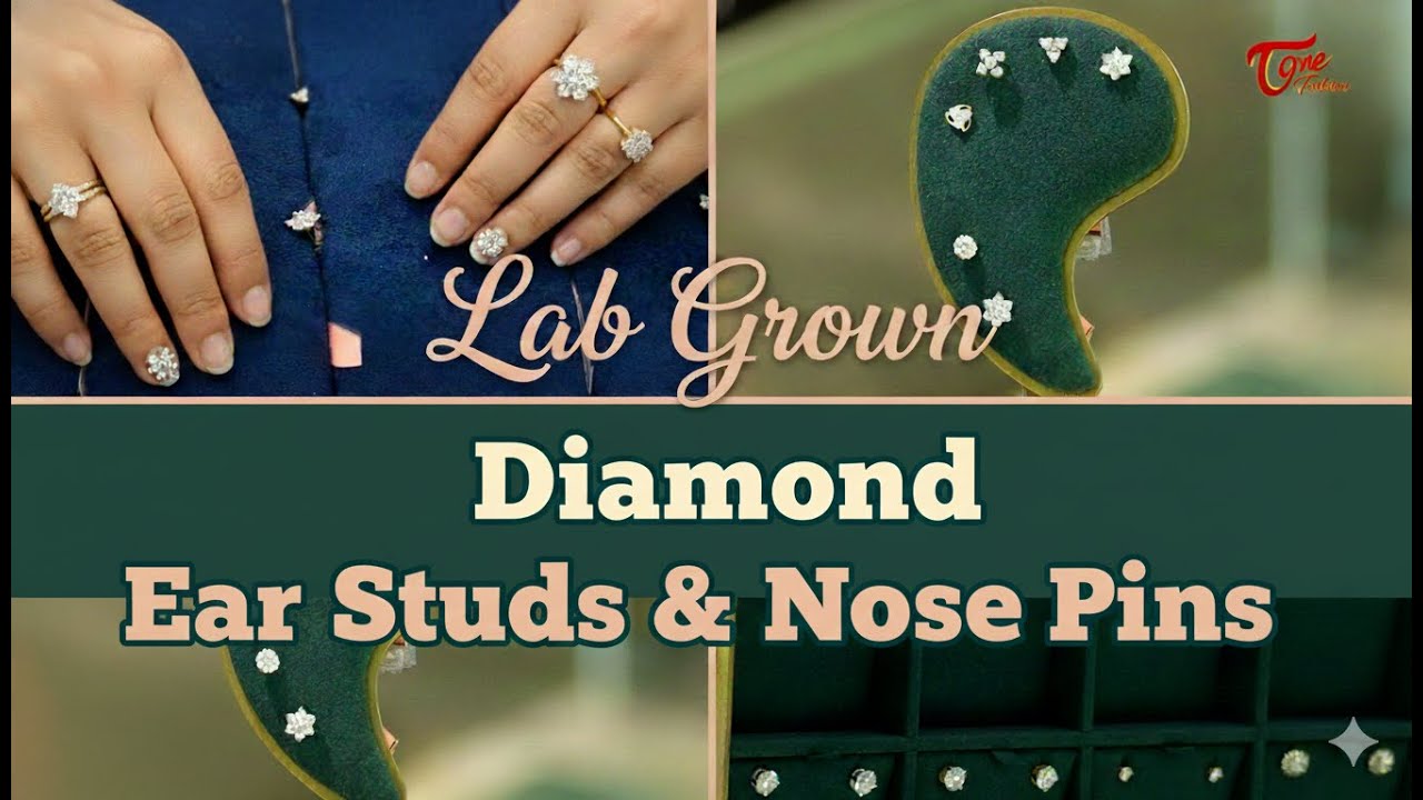 Best Lab Grown Dimond Ear Studs And Nose Pins | Lab Grown Dimond | Teluguone Fashion |Latest Fashion