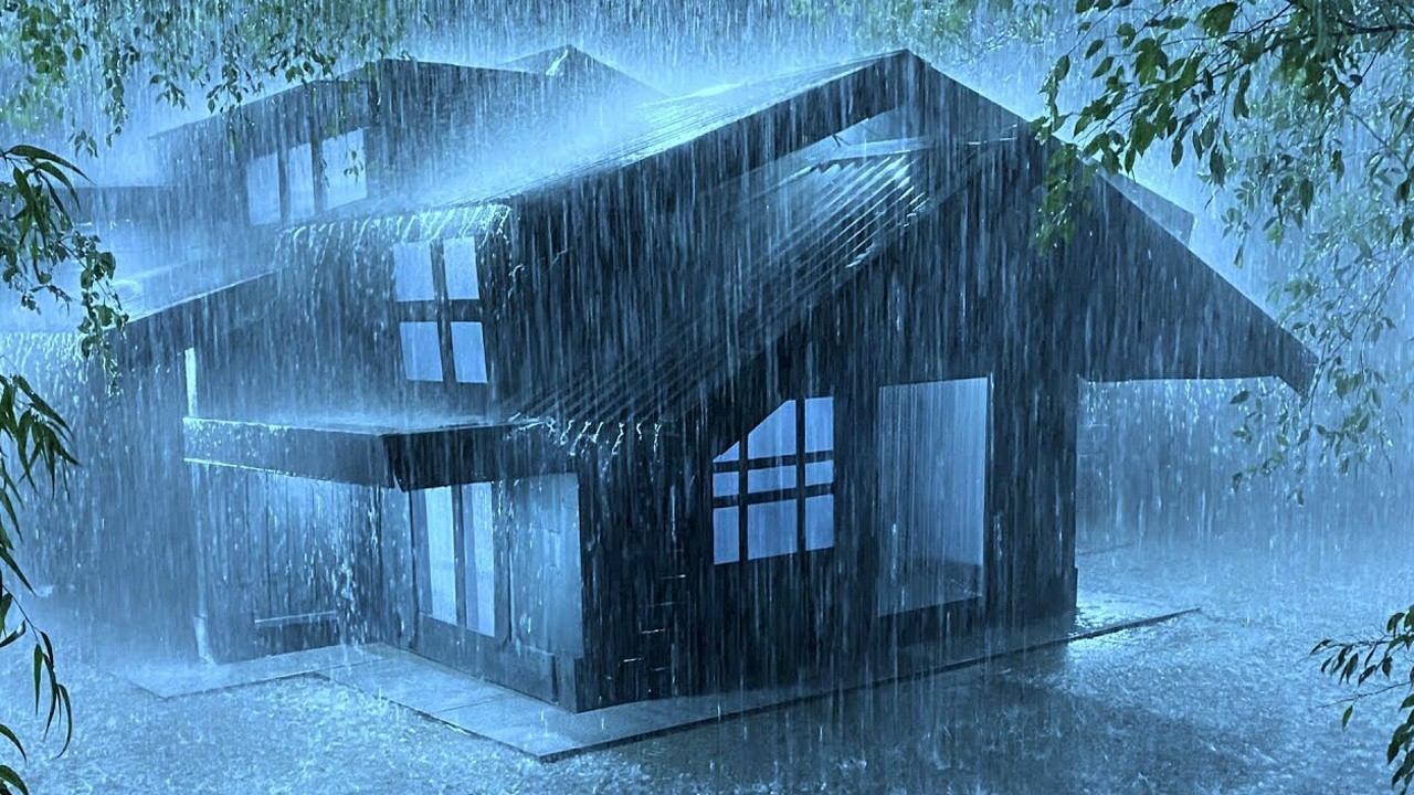 Rain & Thunder On a Tin Roof for Deep Sleep – Heavy Storm Sounds for Night 🛌🌧️