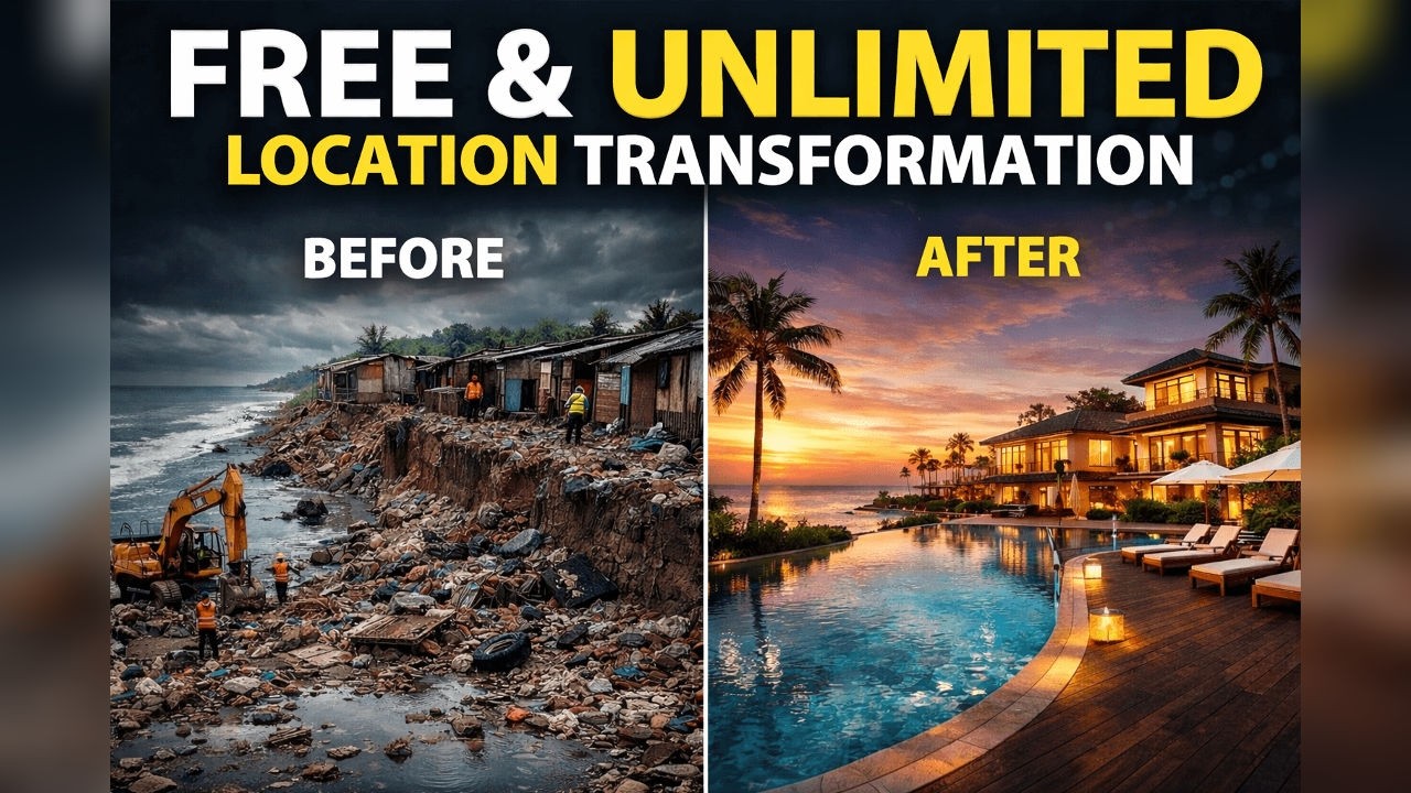 Create Before & After Location Transformation Videos With Ai | FREE AND UNLIMITED