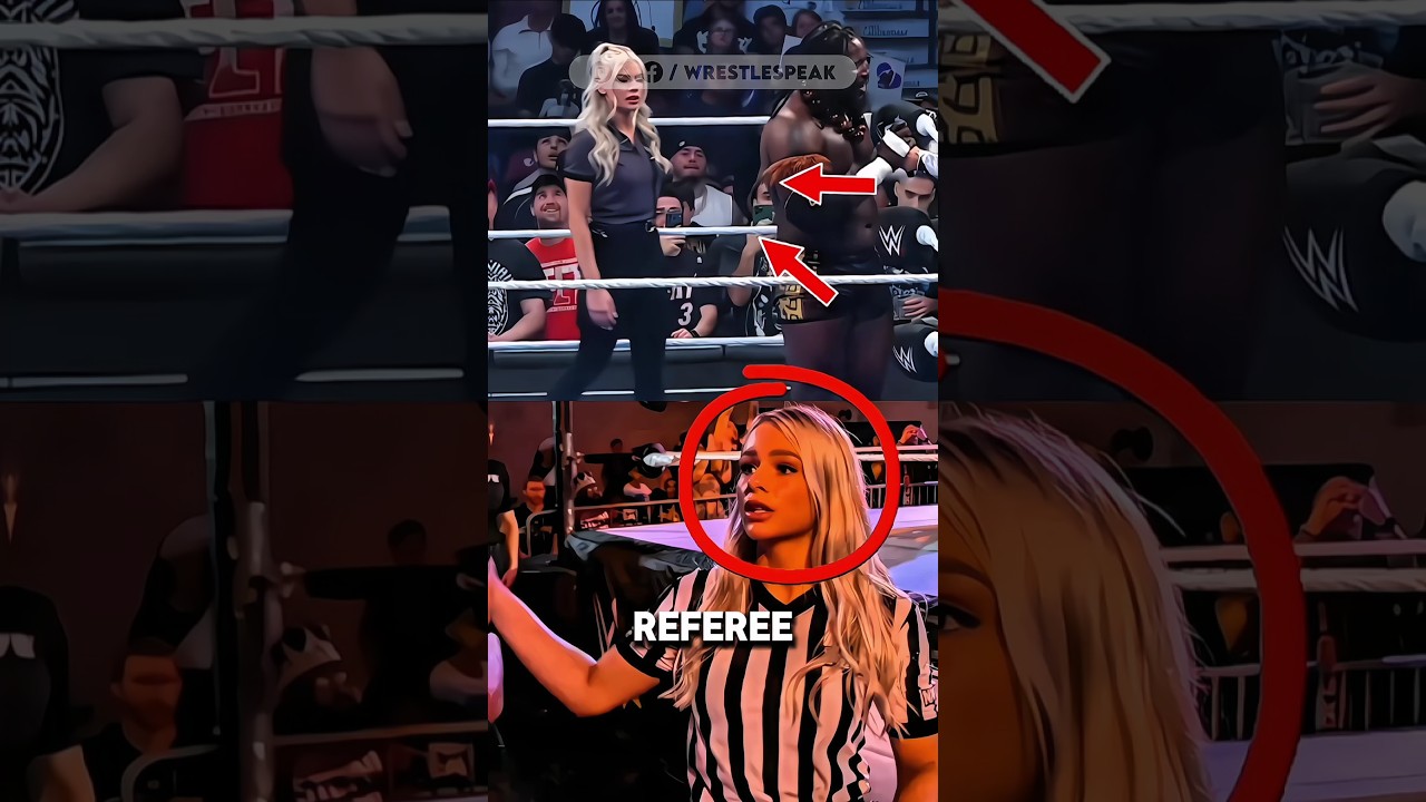 Did you notice the new REFEREE during Oba Femi vs Kit Wilson on SmackDown?! 😨 #wwe #smackdown
