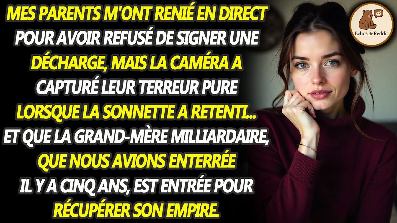 Le soir de Thanksgiving, mes parents m'ont renié. Puis ma grand-mère milliardaire décédée est...