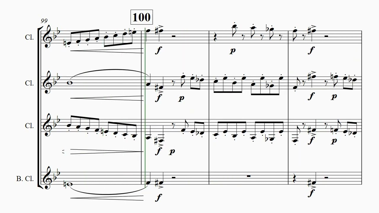 The Barber of Seville - Overture - Clarinet Quartet - F