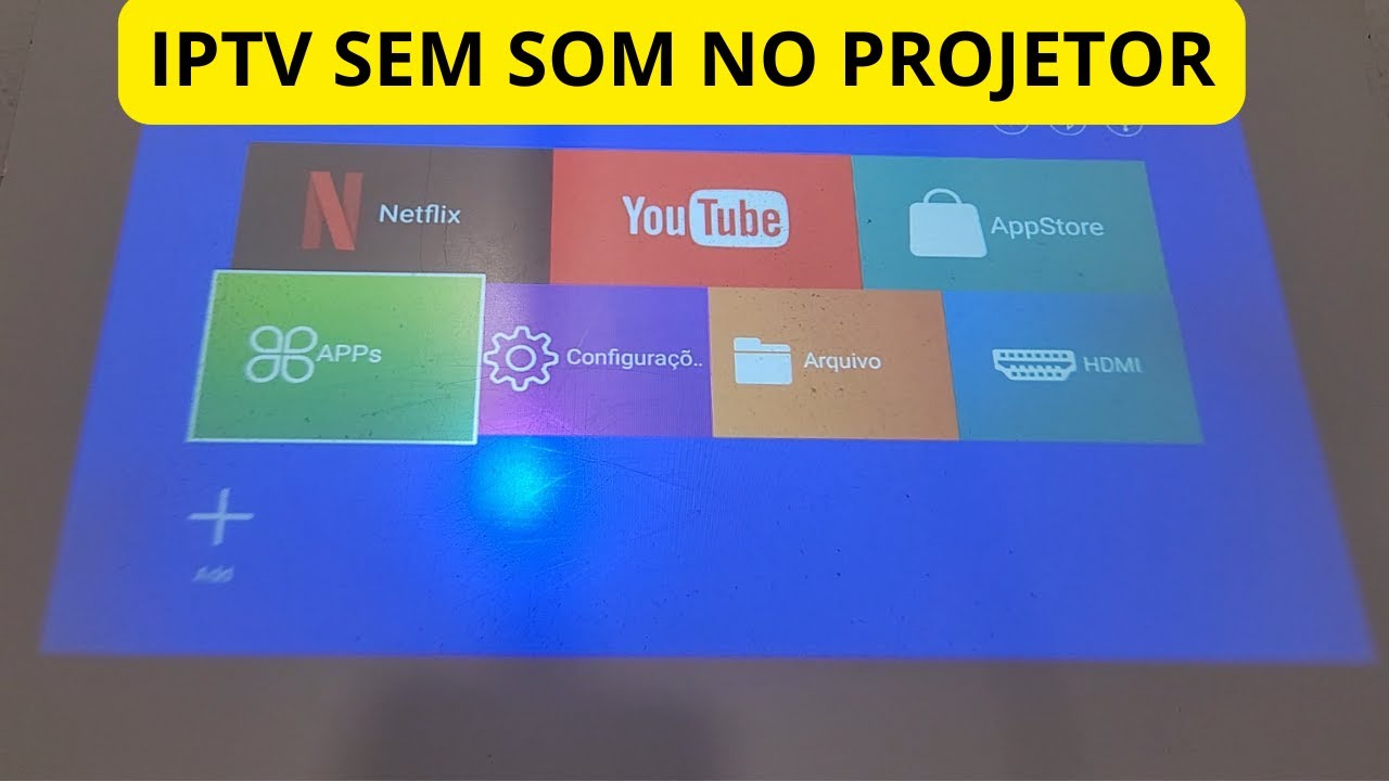iptv sem som no projetor