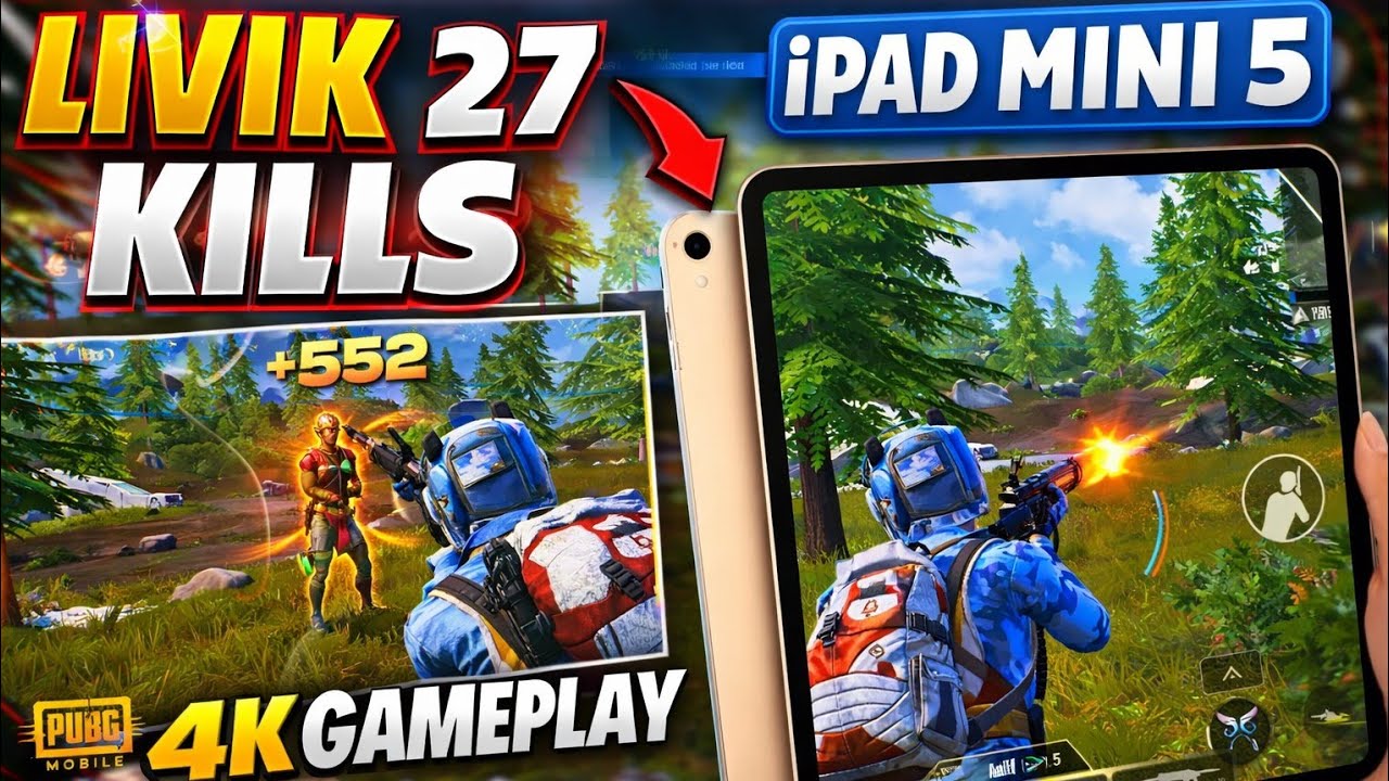 27 KILLS LIVIK 😱 | iPad M5 Fast Action PUBG Gameplay (Insane Clutch Moments)