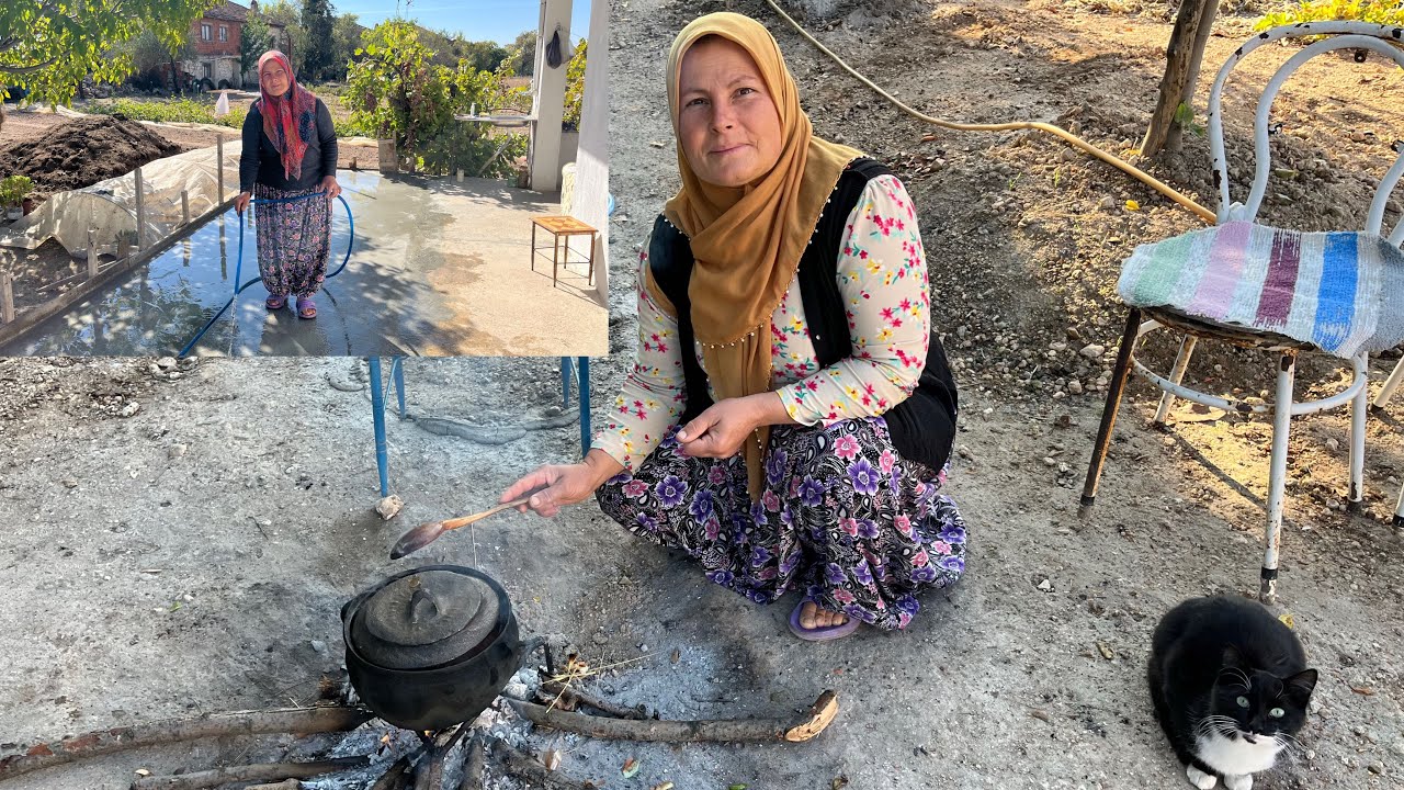 KÖY EVİMDE TAMİRAT TADİLAT ⁉️ BALKONU BÜYÜTÜYORUZ / GÖVEÇTE KURU FASULYE 