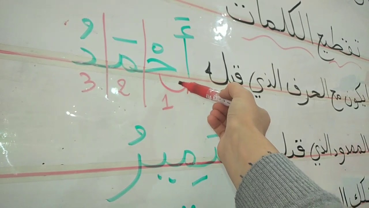 تقطيع الكلمات ..التقطيع الصوتي والخطي😀