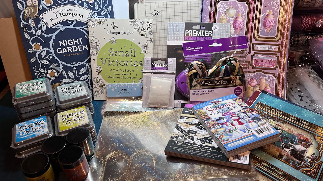 Crafting Haul with a couple coloring books - Amazon, Joann’s and Hunky Dory