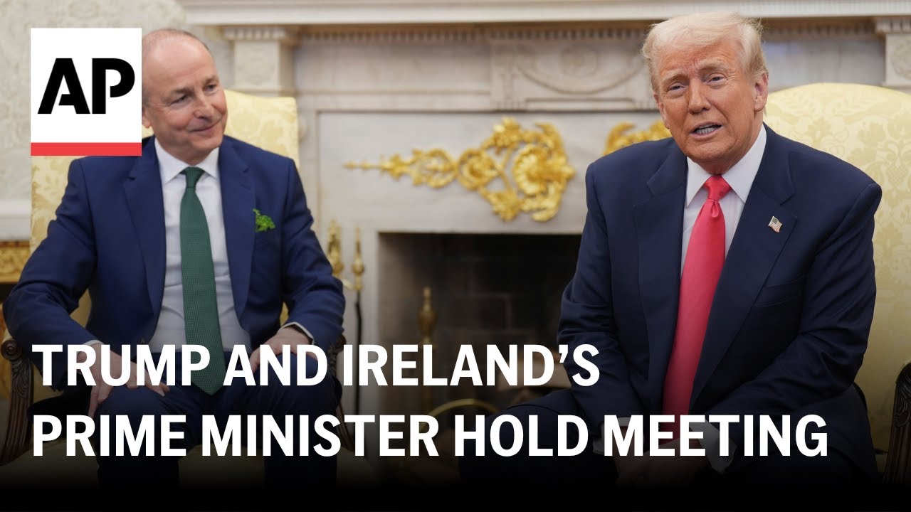Trump and Ireland’s prime minister hold a meeting at the Oval Office