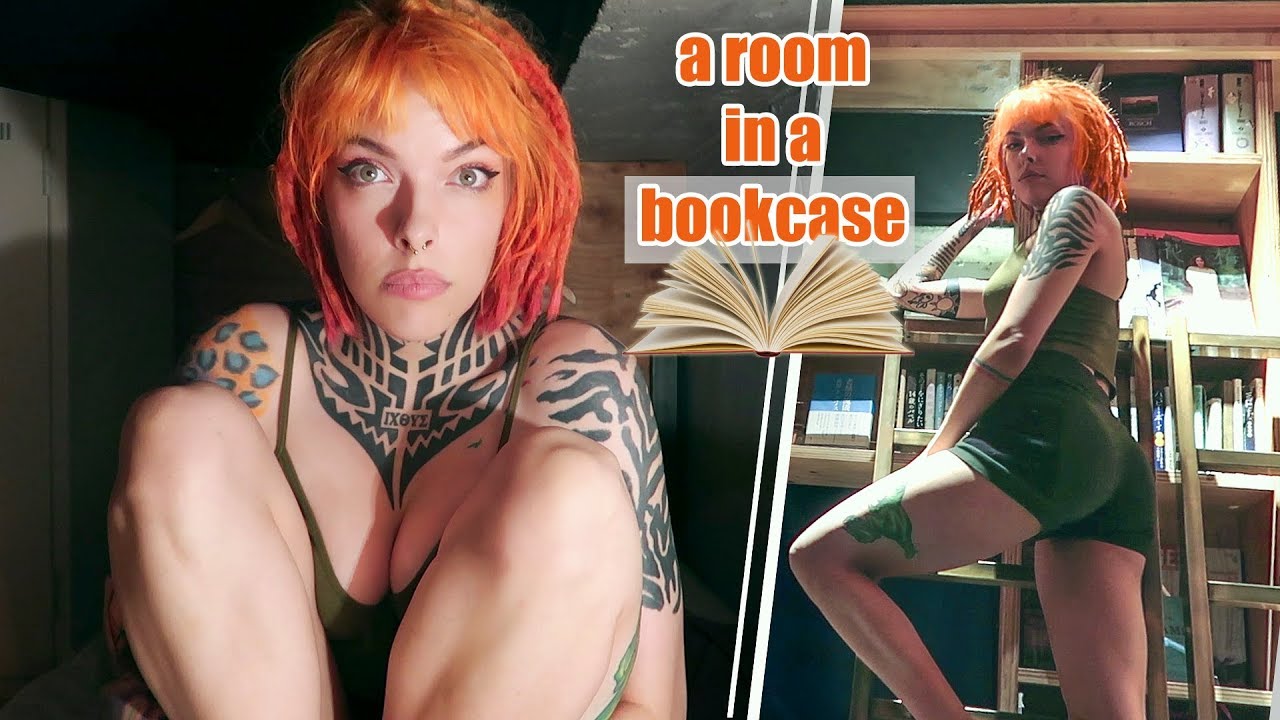 capsule hotel TOUR | sleeping in a bookcase in Japan...