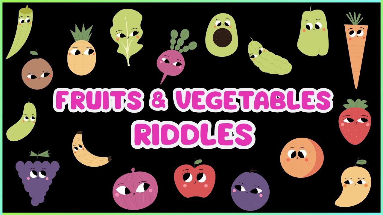 FRUITS AND VEGETABLES RIDDLES IN ENGLISH | GUESS THE FRUIT AND VEGETABLE NAME | WHO AM I | RIDDLES
