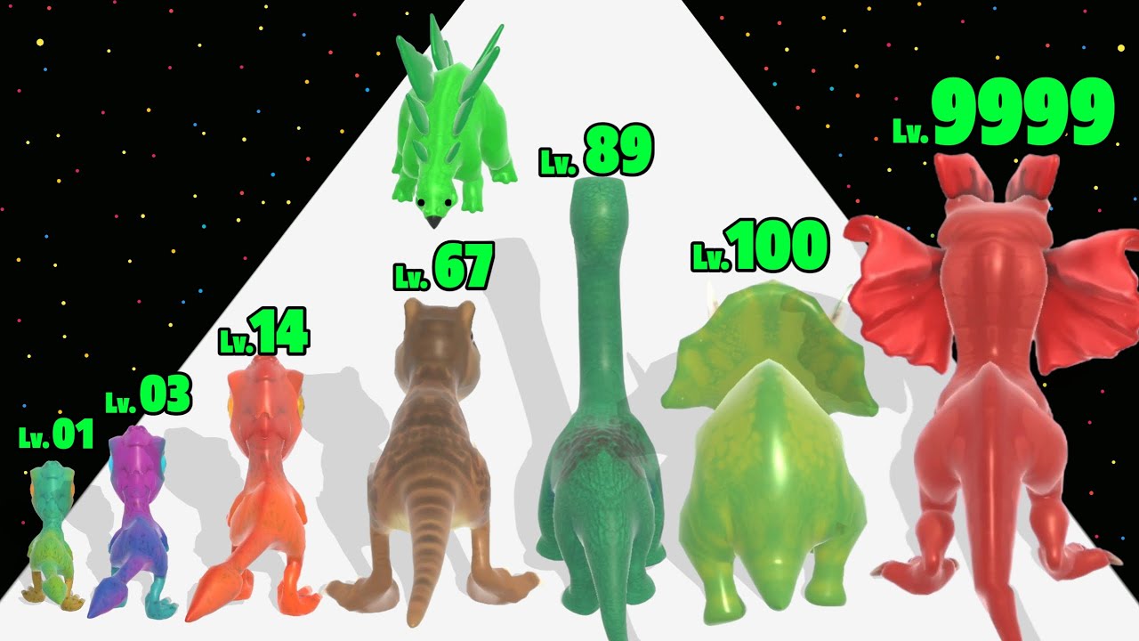 Dinosaur Evolution Run - Level Up Dinosaur Max Level Gameplay (New Update)