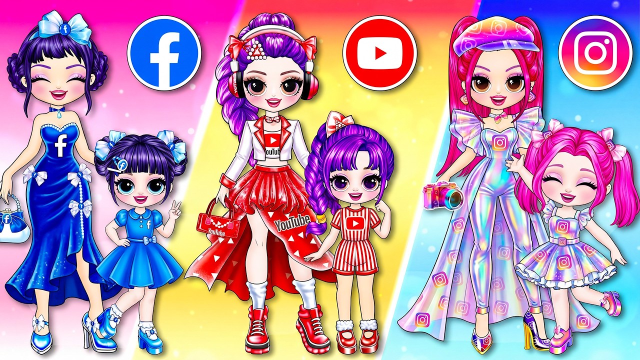 K-Pop Demon Hunters: What’s the BEST Social Media Family Fashion for Huntrix? | Luna Paper Dolls