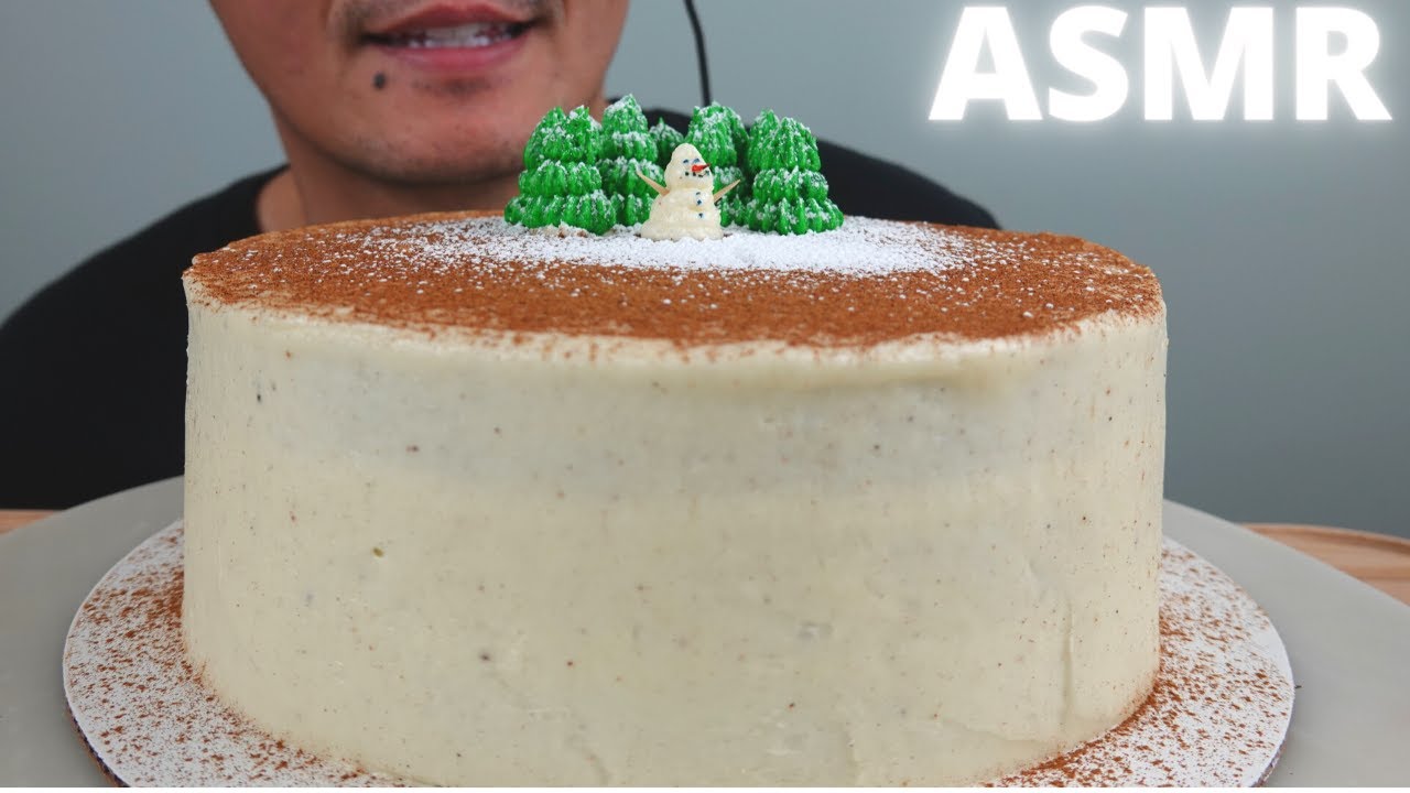 ASMR | Homemade Spice Cake & Eggnog Buttercream | The Hangry Mole
