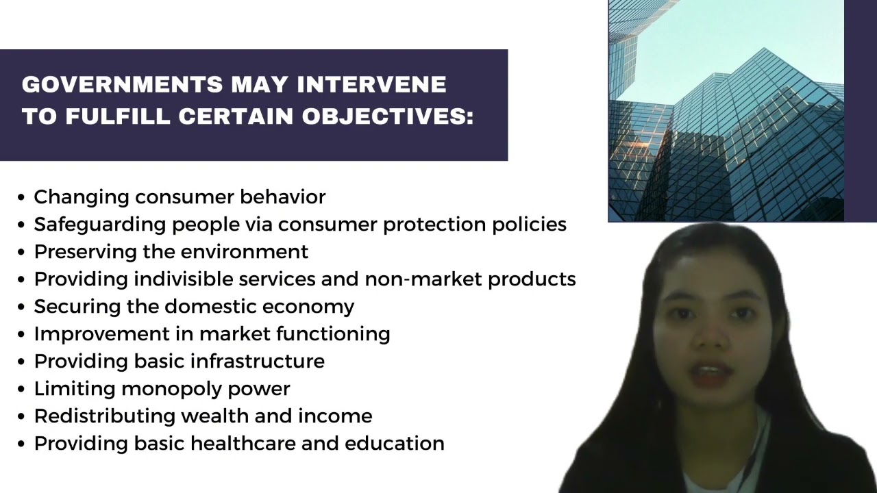 Rationale for State Intervention and Public Policies and Market Failures vs. Government Failures