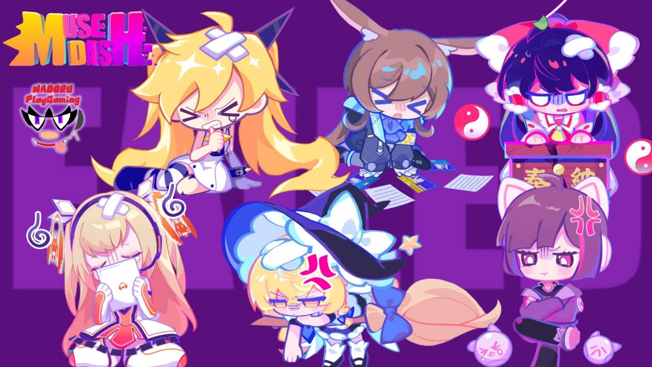 【Muse Dash】Collabo characters fails stage Voice Summary
