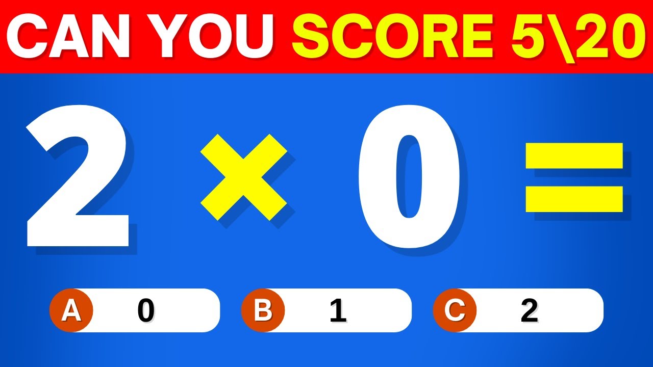 Mathematics Quiz!! Math questions and answers - Maths Test - Get an Education