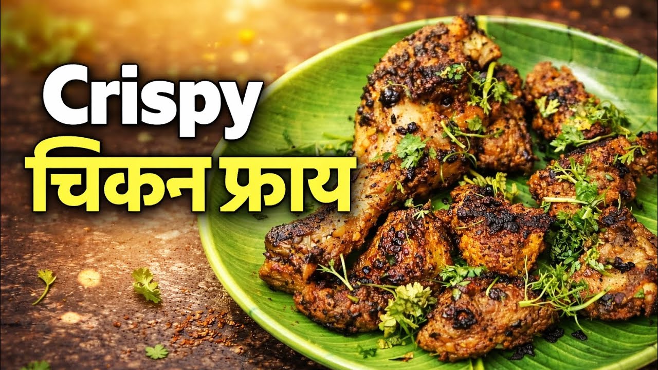 घरच्या पद्धतीने आणि 15 मिनिटात Crispy चिकन Fry  मैदा/कॉर्नफ्लोर शिवाय crispy chicken बनवा #chicken#