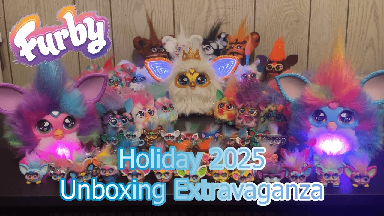 Furby Holiday 2025 Unboxing Extravaganza (DJ Furby/Furblets, Furby minis, Hershey's Collab + More!)