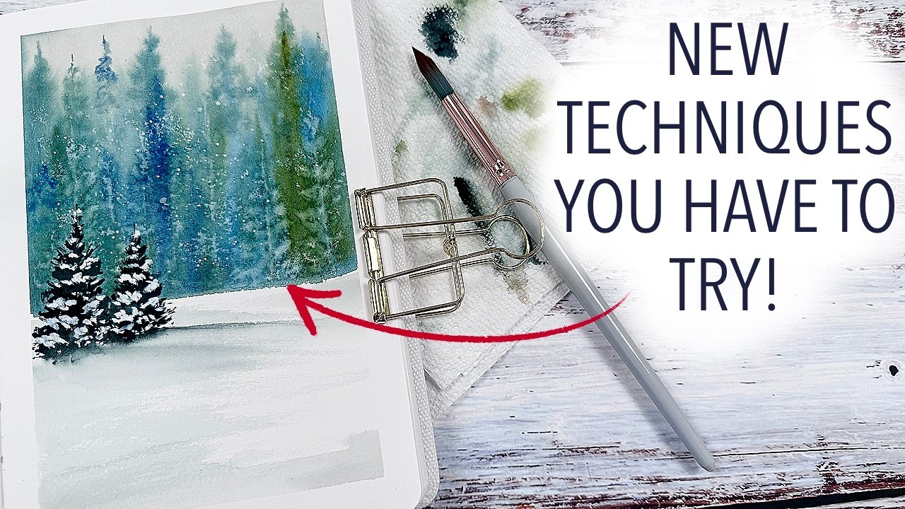 Paint This STUNNING Winter Landscape! New & Easy Techniques!