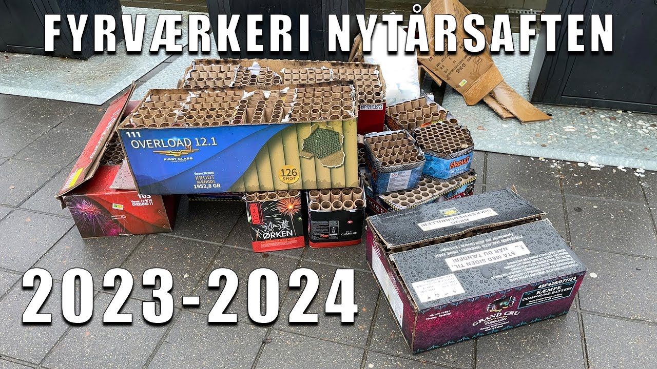 Fyrværkeri Nytårsaften 2023-2024 (Overload 12.1, 11, 10.3, Tornado, Antonius...)
