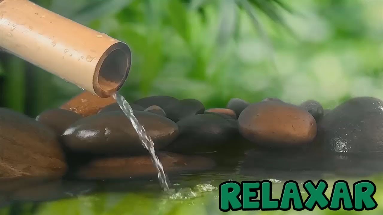 🔴 Som relaxante de riacho com m&uacute;sica calmante para dormir!