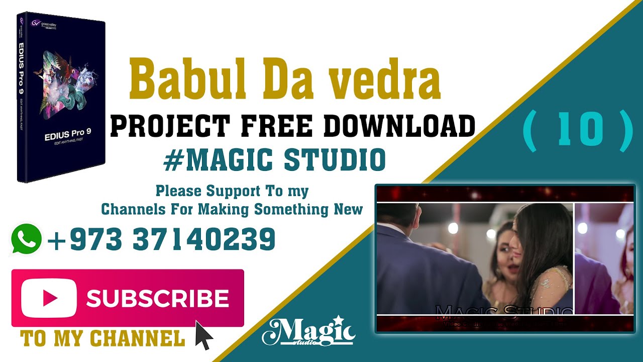 Babul Da Vedra Punjabi Song EDIUS 7 EDIUS 8 EDIUS 9 RUNNING PROJECT FREE DOWNLOAD  ( MAGIC STUDIO)