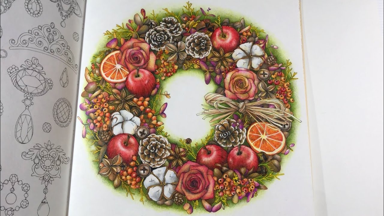 FALL WREATH Coloring by Chris Cheng | RHAPSODY IN THE FOREST