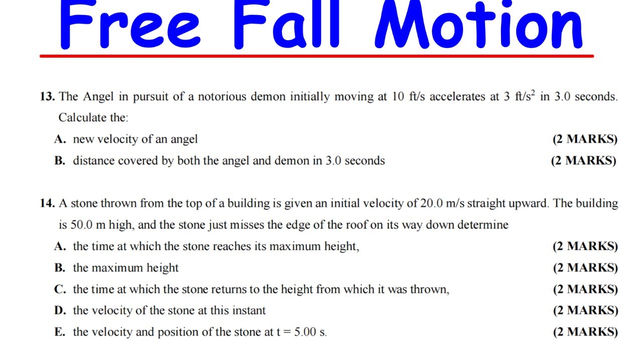 Free Fall Motion