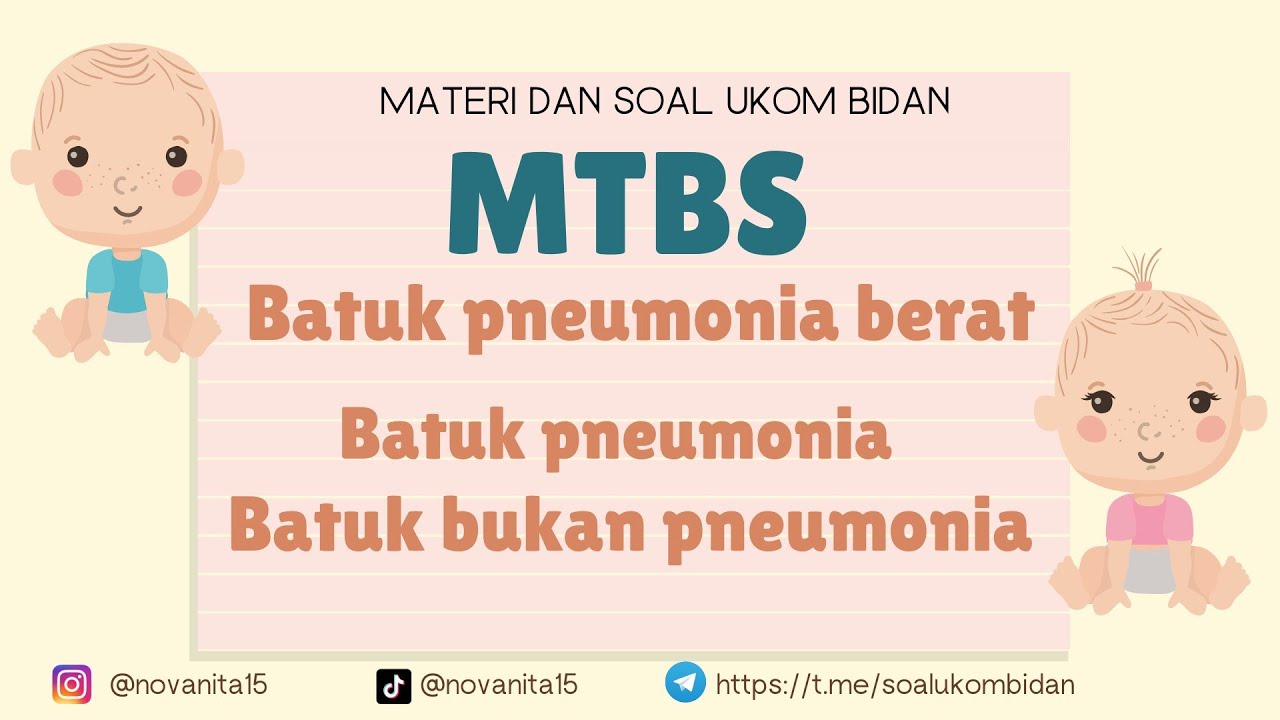 MTBS| BATUK PNEUMONIA BERAT | PNEUMONIA #ukombidan #soalukombidan #MTBS