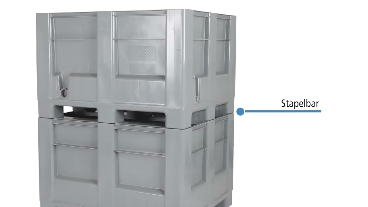 HB3 Palettenbox | komplett geschlossen und besonders hygienisch | Transoplast GmbH