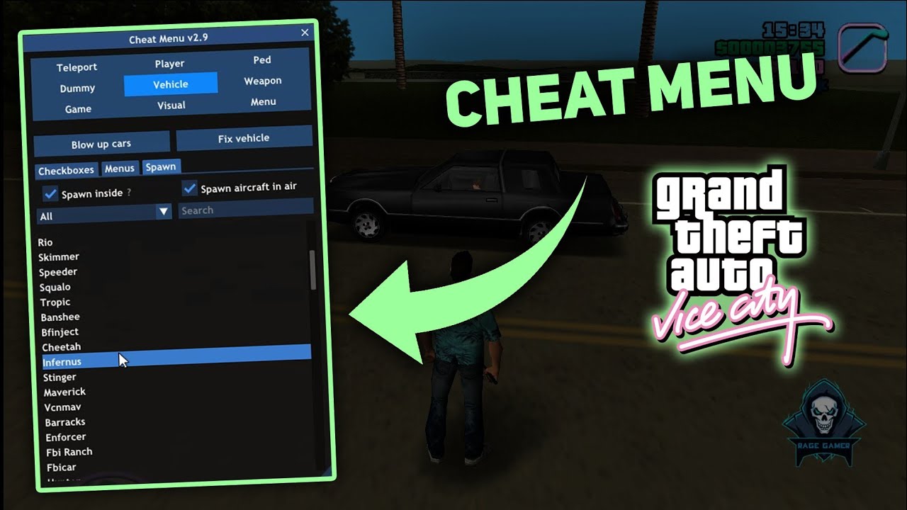 How to Install Cheat Menu 2.9 in GTA Vice City | Cheat Menu for Vice City | Rage Gaming
