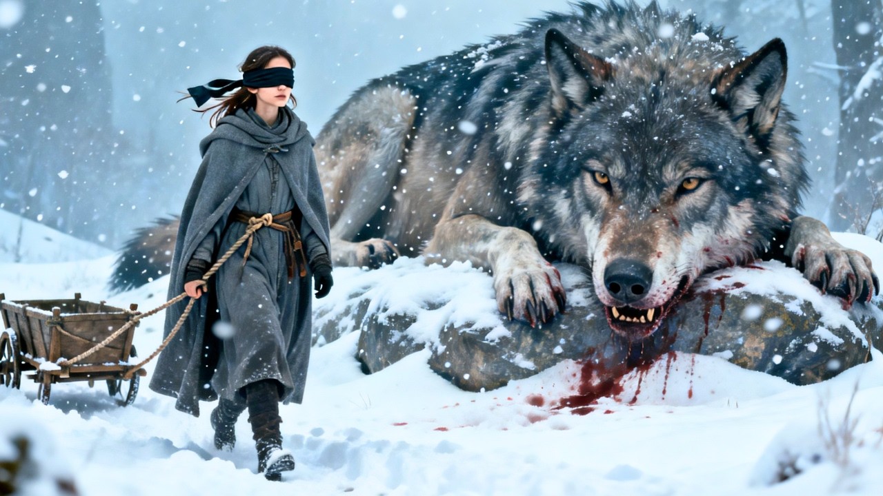 The Blind Omega Chased a Cry in the Blizzard, Unaware the Alpha King Called