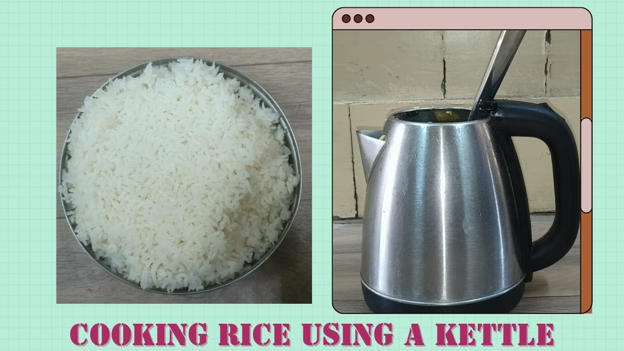 Rice cooking in a kettle ||How to cook rice with hot water