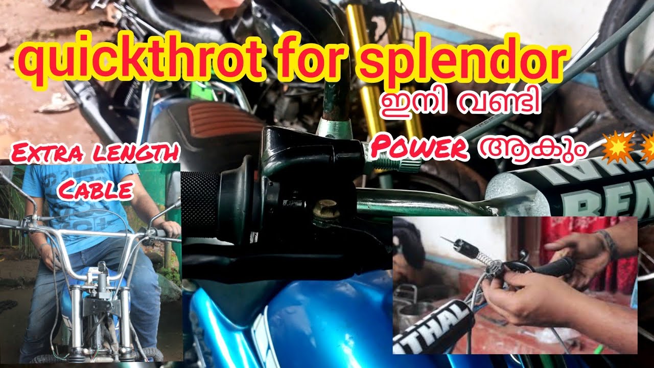 quick throttle installation in splendor | splendor modified | splendor modified malayalam | splendor