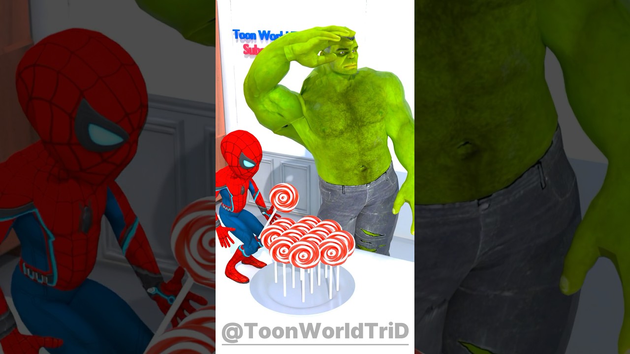 🍭 Spiderman&rsquo;s Sneaky Move&mdash;How Many Lollipops Did Hulk Have? 😏👀 #gta