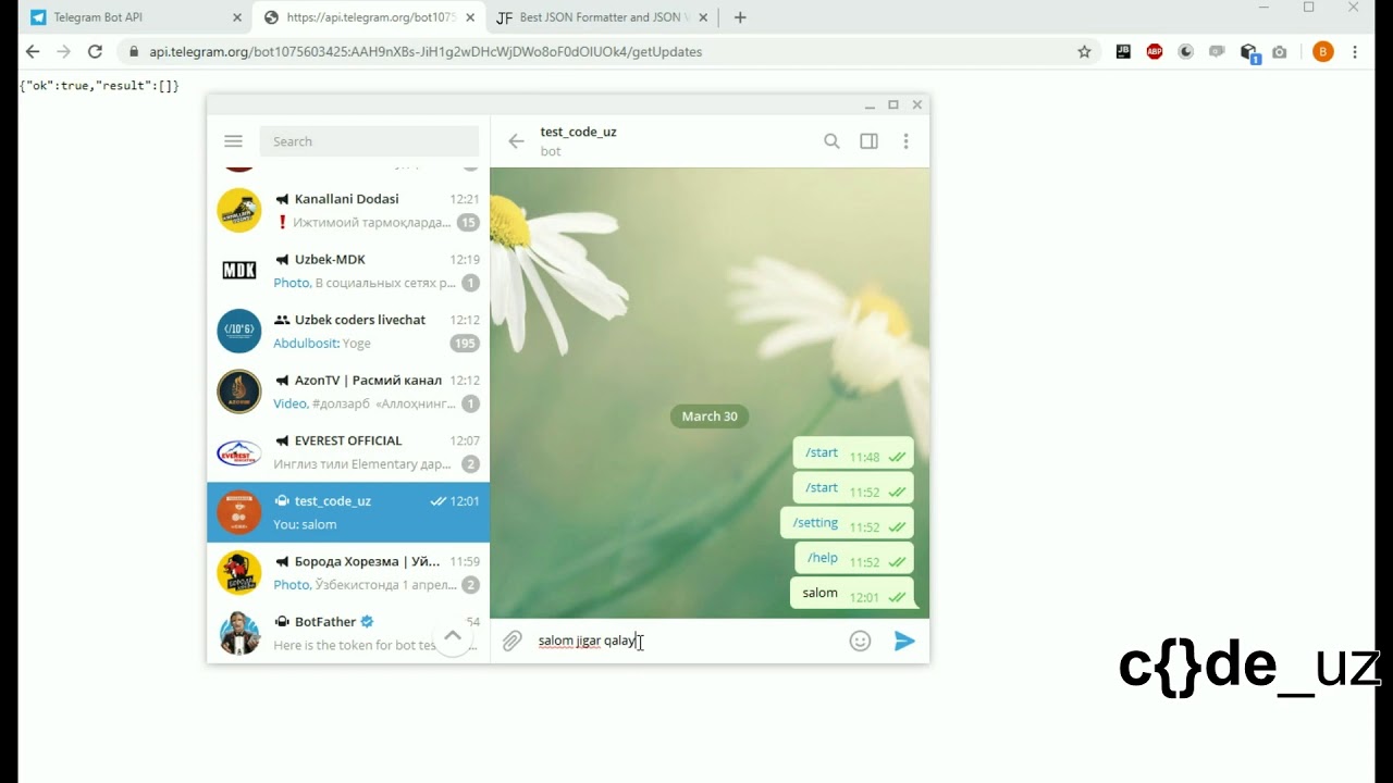 Telegram Bot. 02 - Bot qanday ishlaydi.