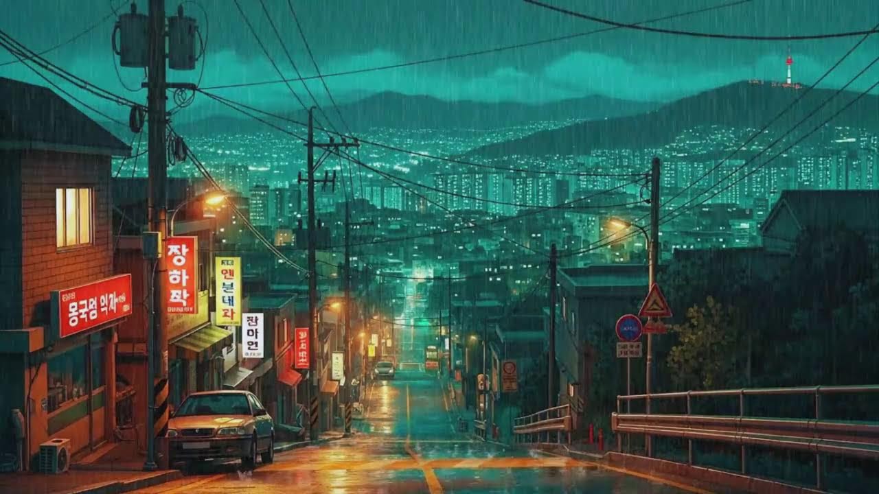 Rain Sounds with Lofi for Productivity in a Calm Korean Atmosphere for Clear Thinking 😌
