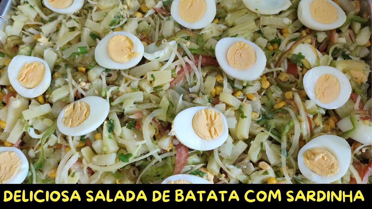 Como fazer salada de batata com sardinha receita de vó