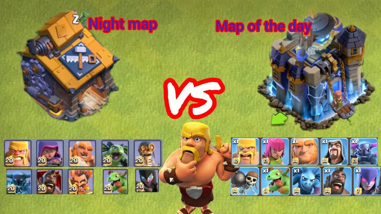 Night map forces vs. day map 🔥🔥#coc 