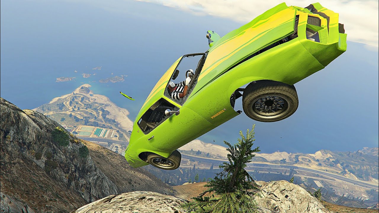 GTA 5 - Cars VS Mount Chiliad CRASH COMPILATION Ep.9