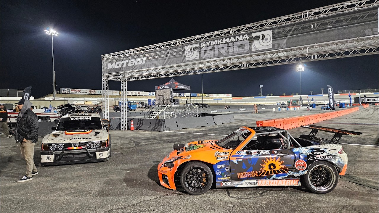 KMR VS Pastrana Hoonigan Gymkhana Grid - Kyle Mohan Racing - 20b 3Rotor MX5 за кулисами