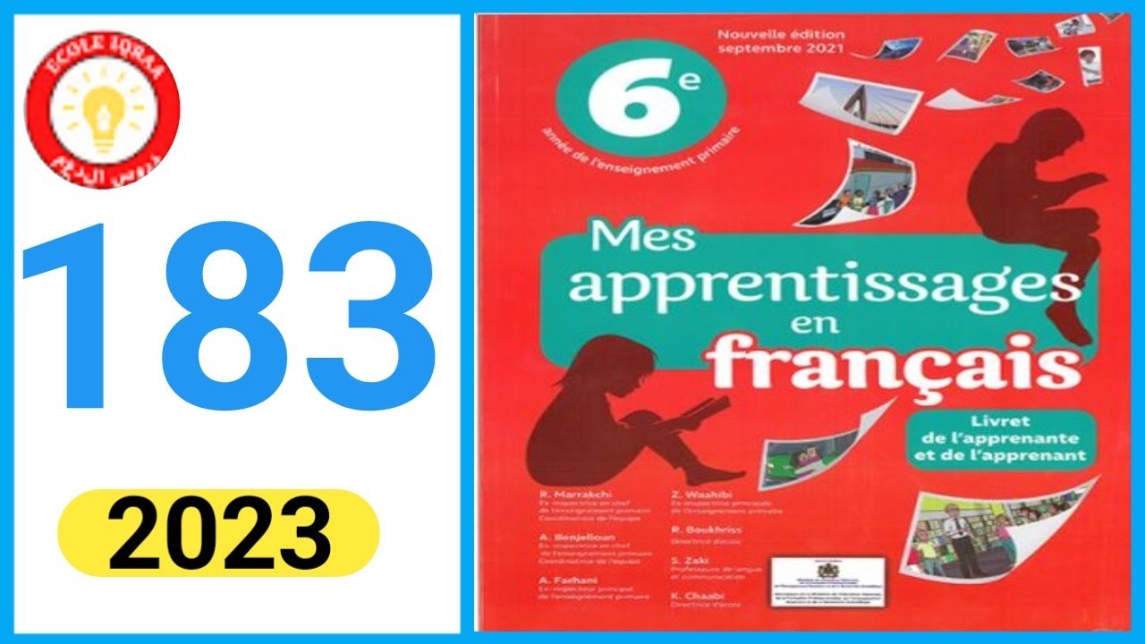 mes apprentissages en fran&ccedil;ais 6aep page 183