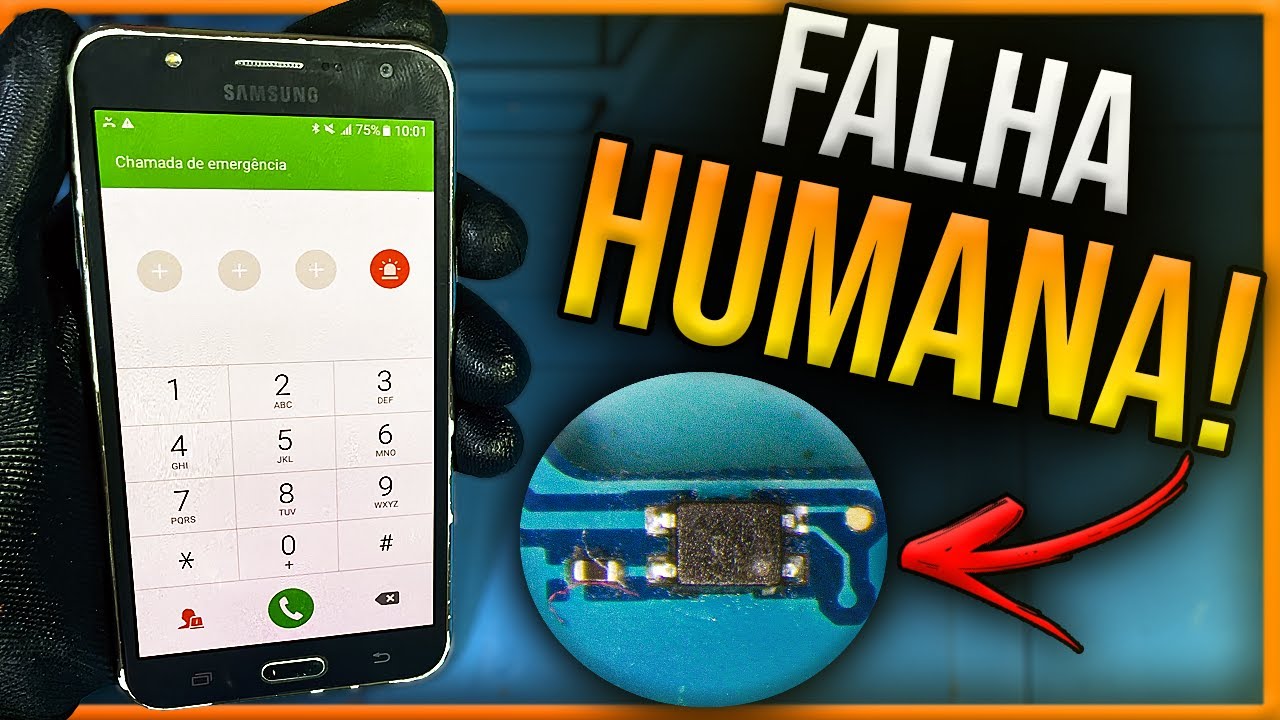 J7 Apaga a Tela e Não Acende Mais Resolvido! (Falha Humana!)