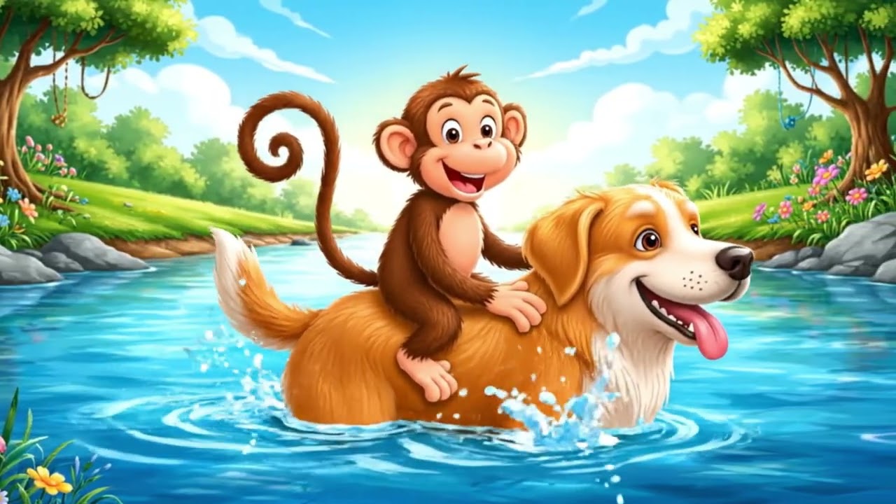 Monkey And Dog ! Kids Animation #shorts#trending#Shakeel Misgar